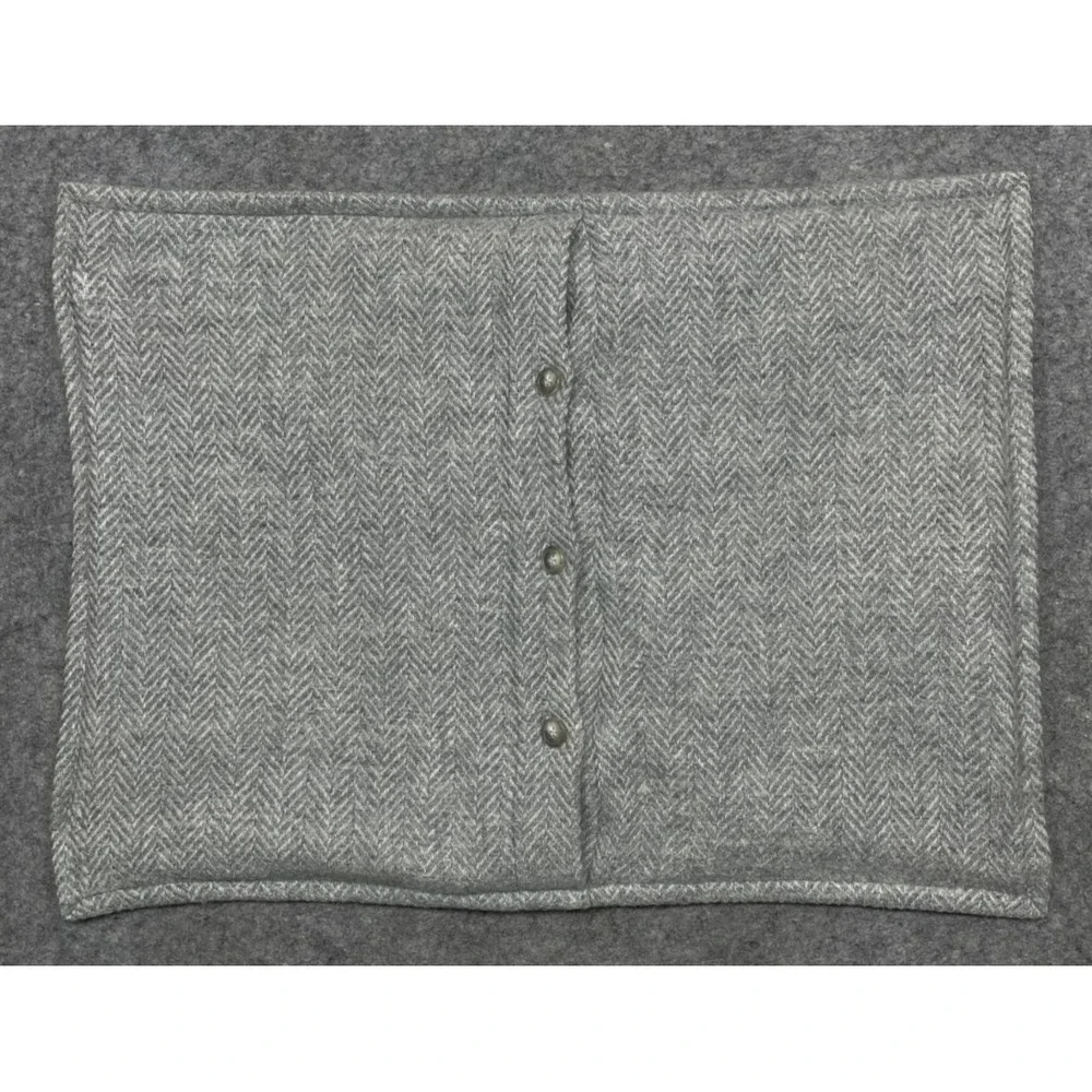 Ralph Lauren Wool Cashmere Herringbone Pillow Cover Gray 20x15